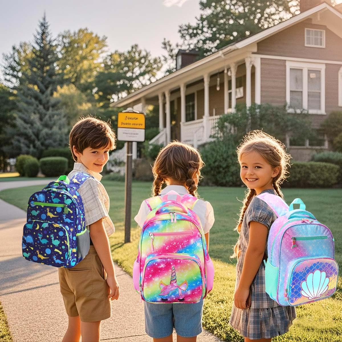 RHCPFOVR Kids Backpack for Girls - Girls Backpack 3-8 Ages Butterfly for Kids 15 Inch School Bookbag for Kindergarten Elementary School Bookbag for Girl 1st 2nd Grade