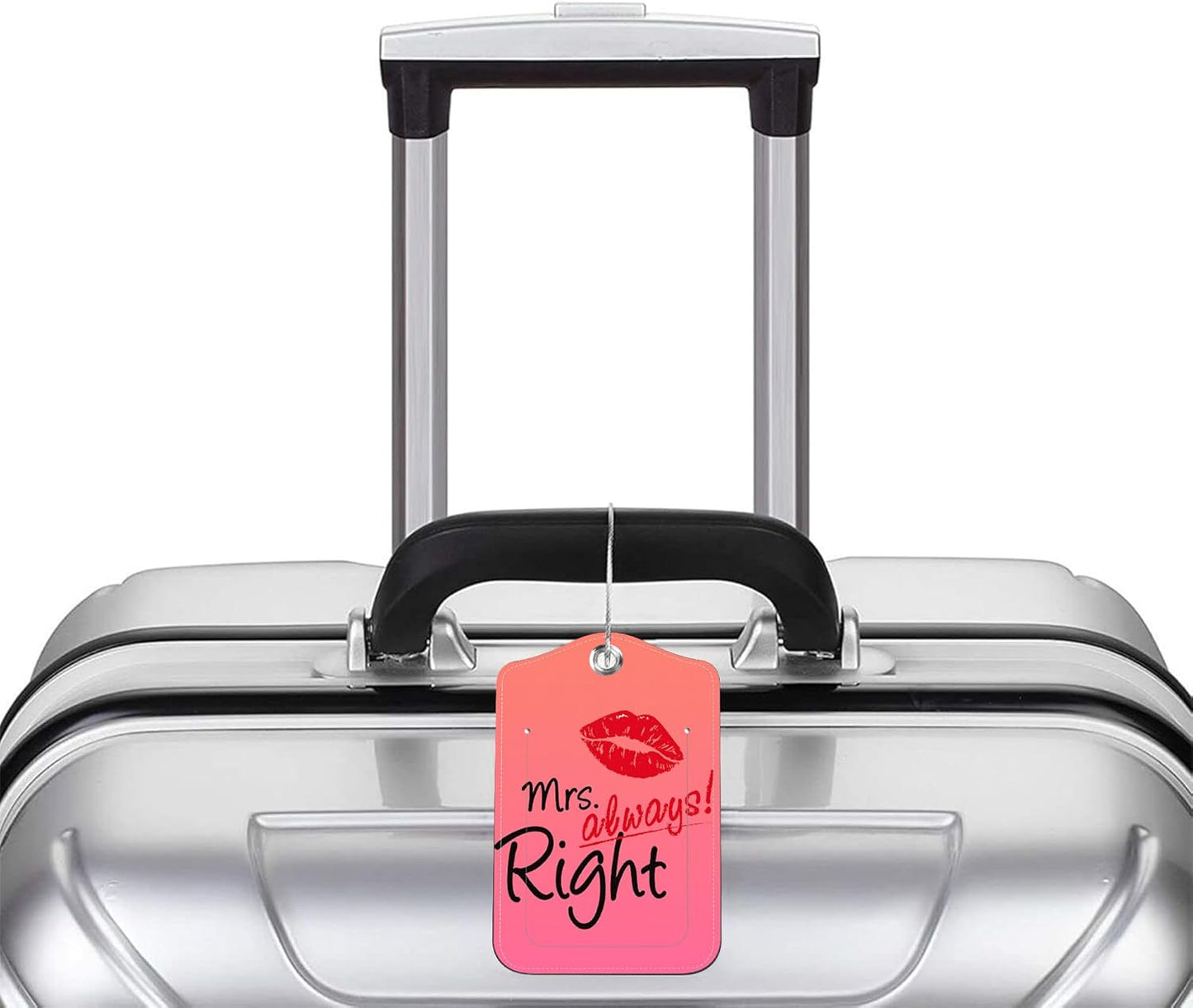 2 Pack Luggage Tags for suitcases Mr and Mrs Leather Luggage Tag, Identifiers with Privacy Name ID Label and Metal Loop for Men Women Travel Bag Suitcase