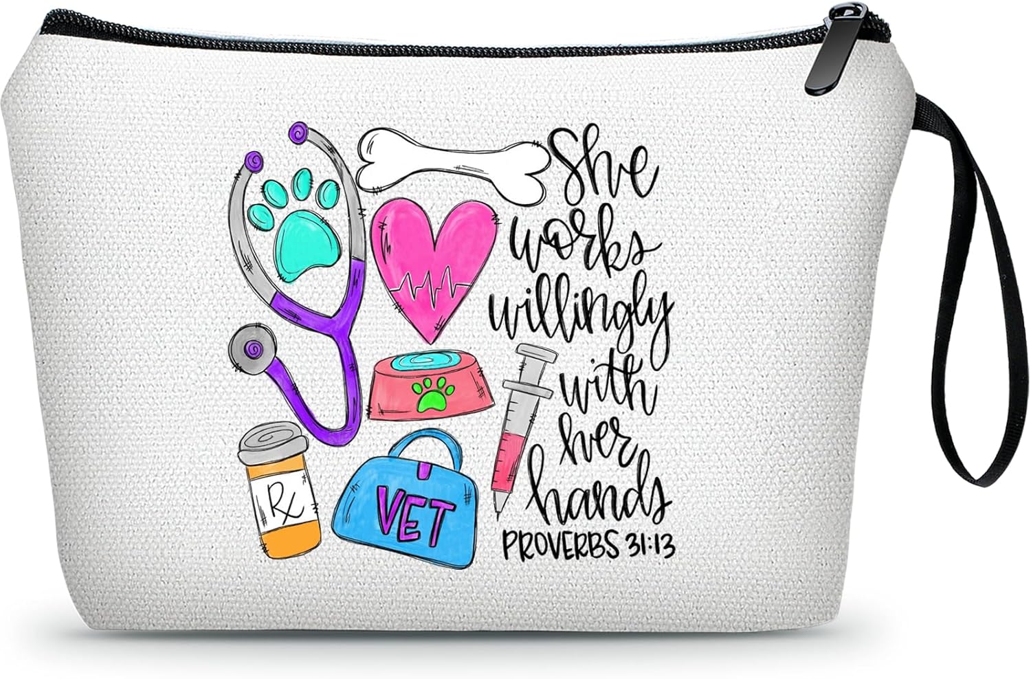 SEAMOON Vet Tech Med Future Veterinarian Thank You Appreciation Gifts Makeup Bag Cosmetic Bag