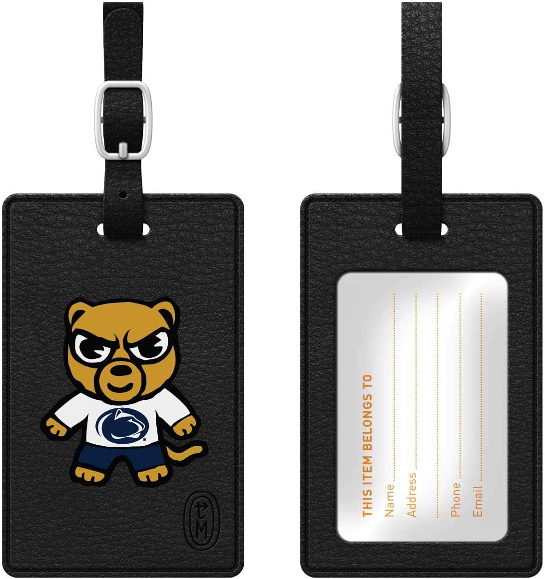 OTM Essentials Penn State University Faux Leather Luggage Tag, Durable Travel Accessories with Adjustable Strap and ID Card, Tokyodachi Classic