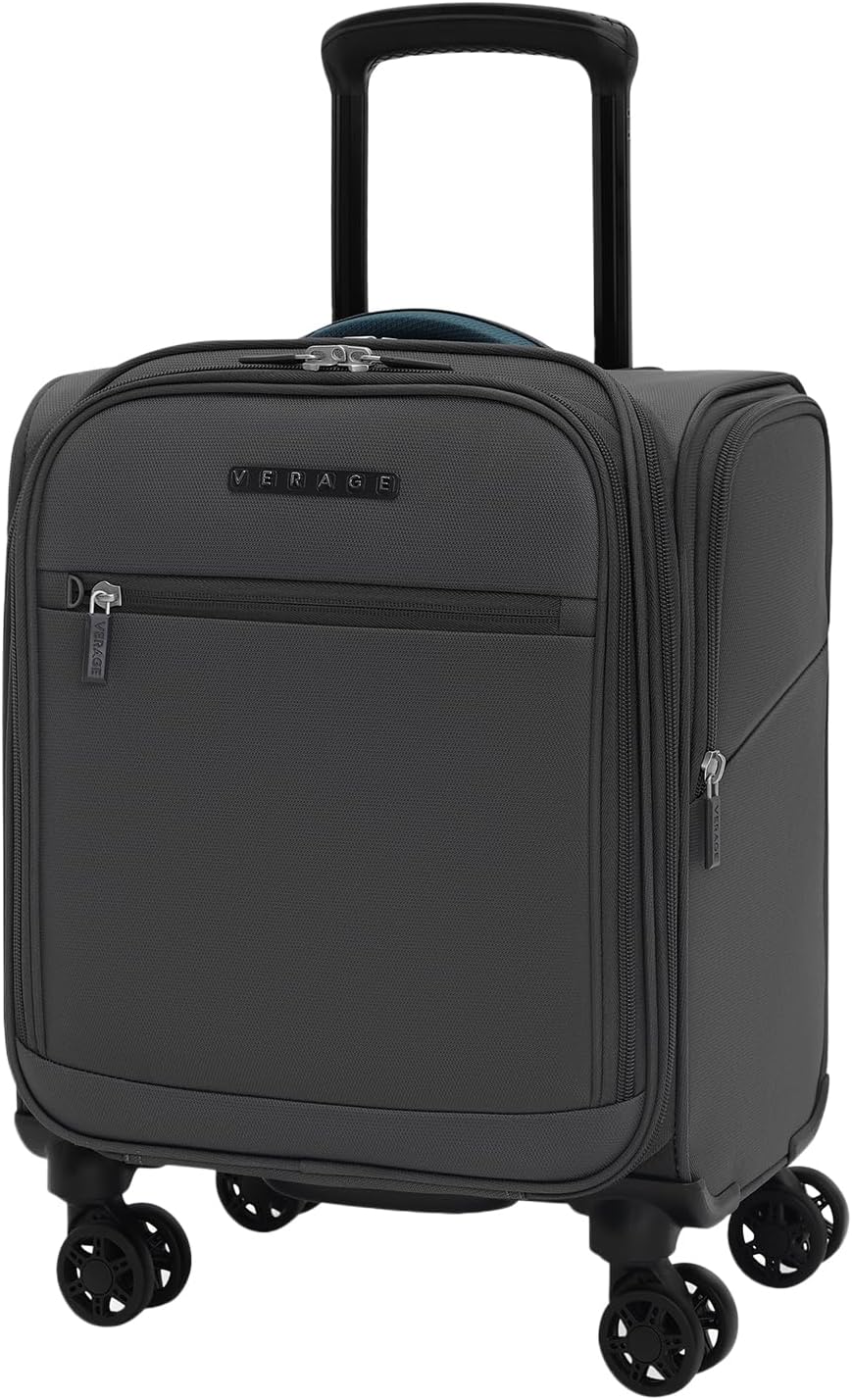 Verage Underseat Carry On Luggage with Wheels & USB Port,14 inch Wheeled Spinner Bag Carry-on Luggages for Airlines, Lightweight Suitcase Men Women, Pilots and Crew (14.5-Inch Plus Underseat Pro)