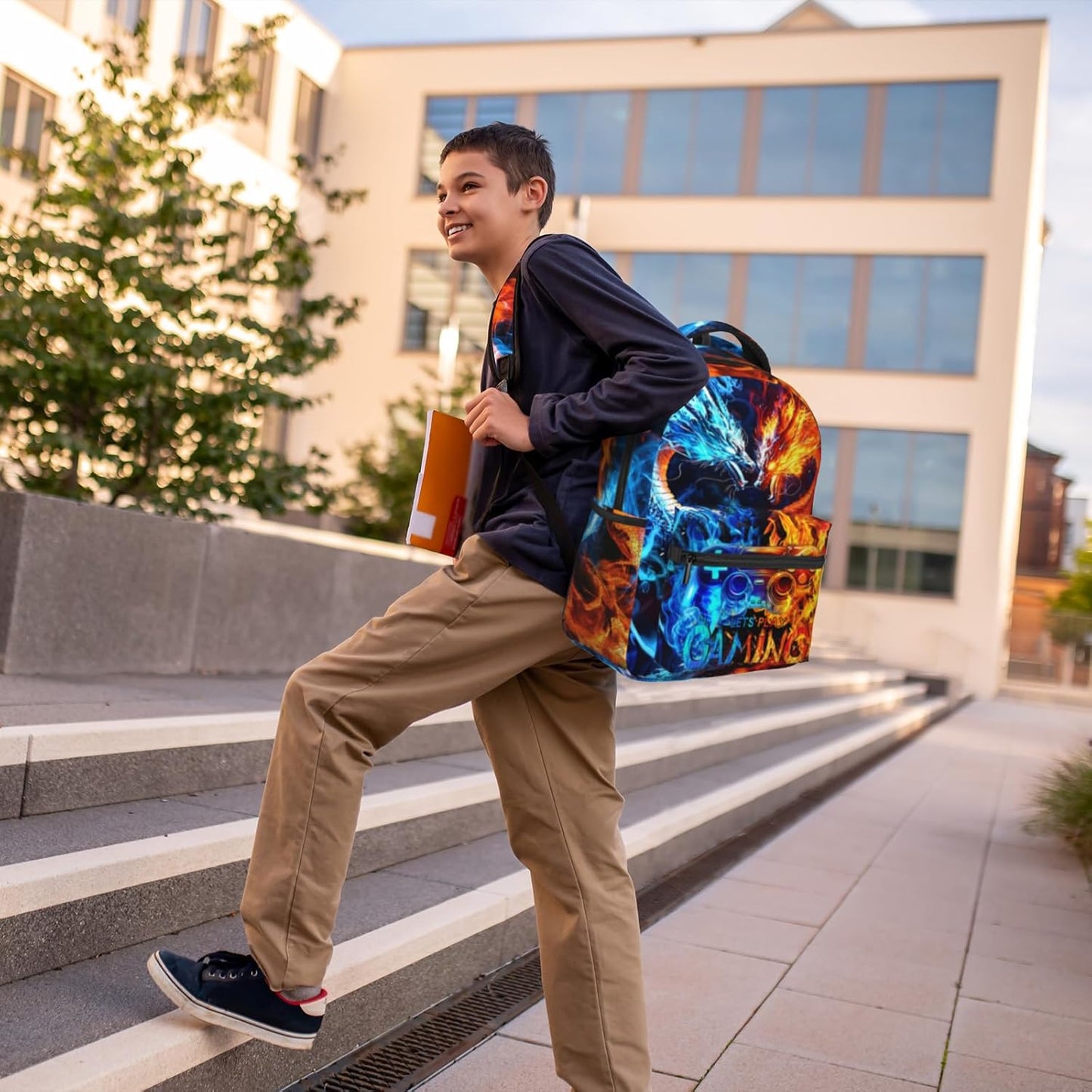 Kids Backpack For Boys Game Boys Backpack For Kids' Backpacks Children Teens Elementary Middle School Students Video Game Bookbag Travel Back Pack for Age 6-18