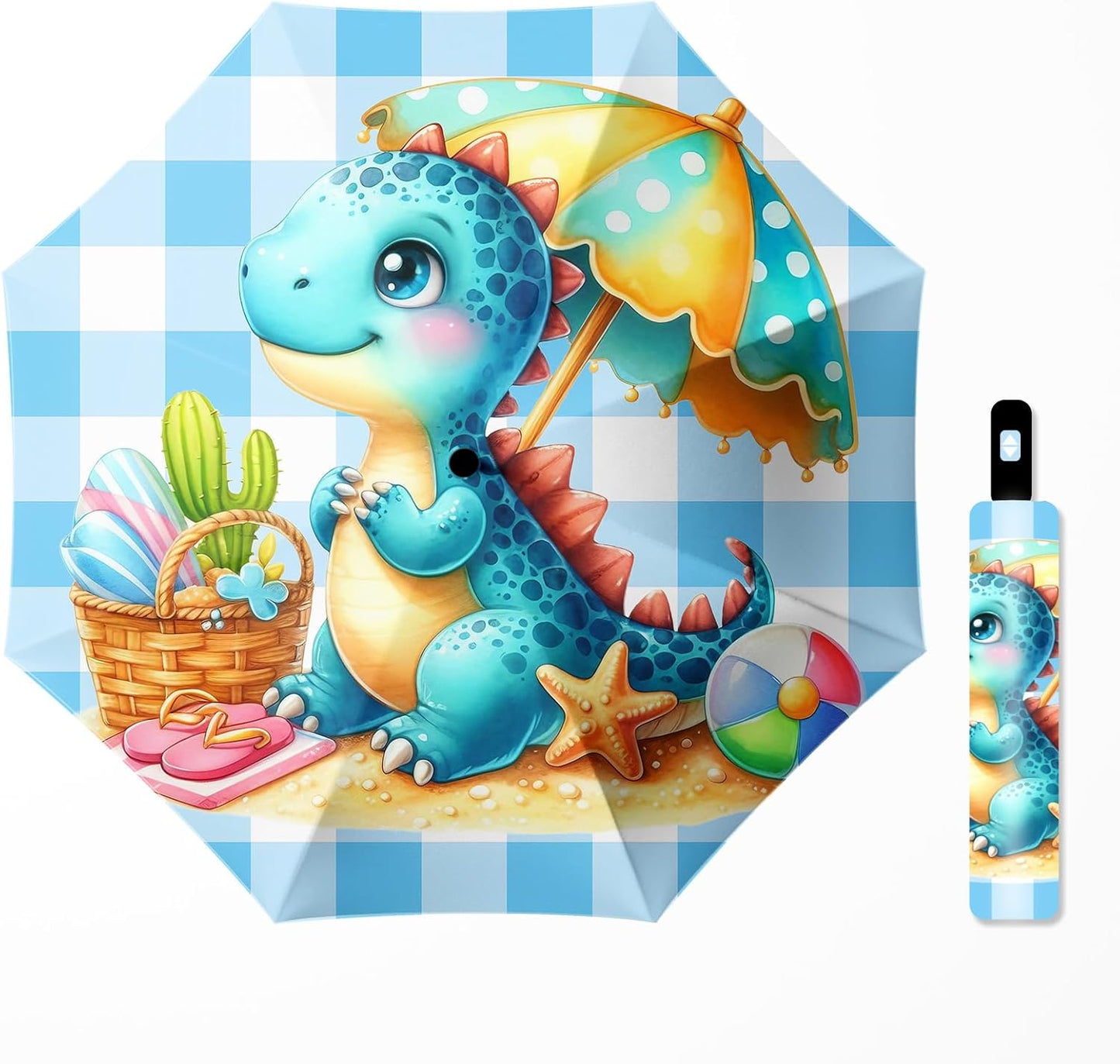 Small Travel Folding Umbrella for Girl, Portable, UV, SunShade, Compact, Automatic, Rain & Wind