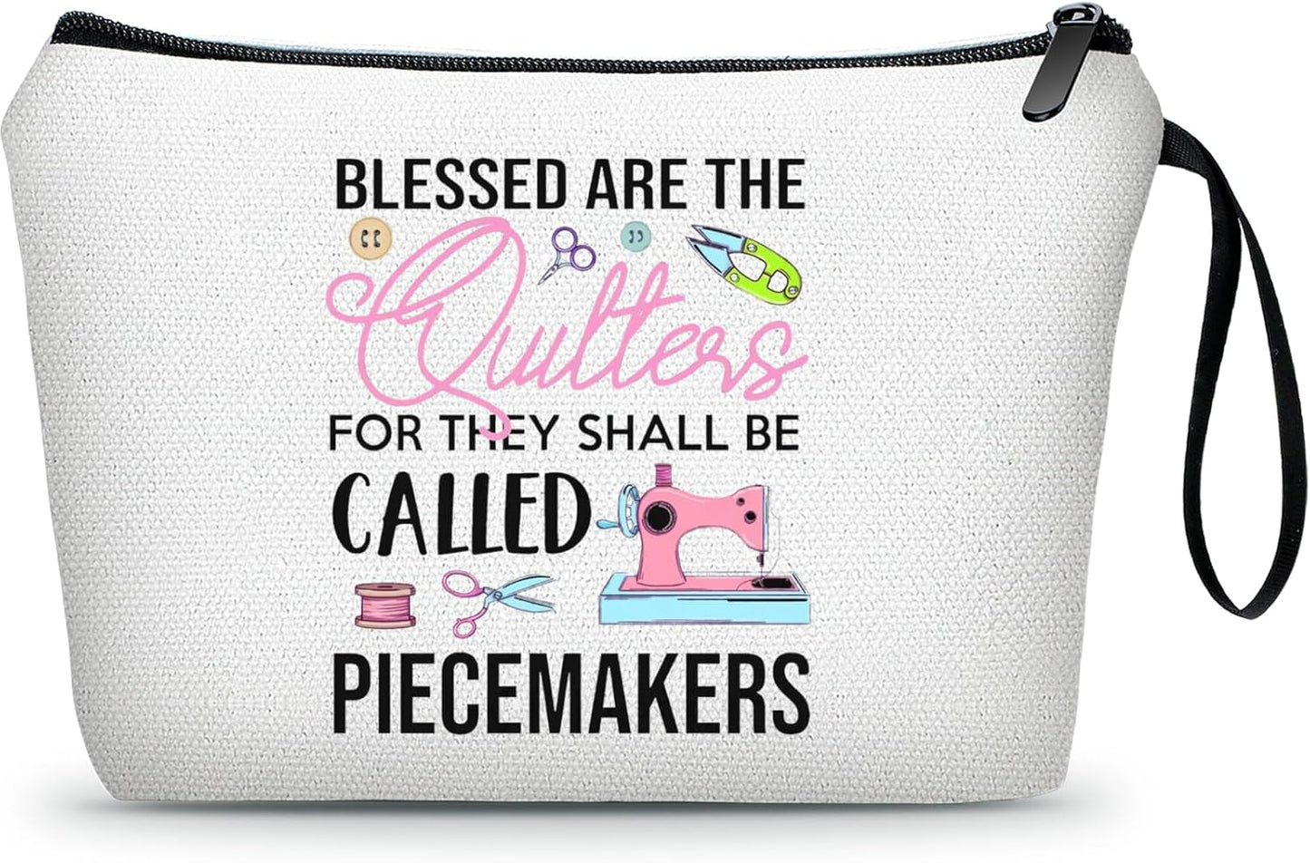 Quilting Sewing Gifts for Women Friend Female Coworker Sister Lovers Enthusiasts Sewers Seamstress Accessories Makeup Cosmetic Bag
