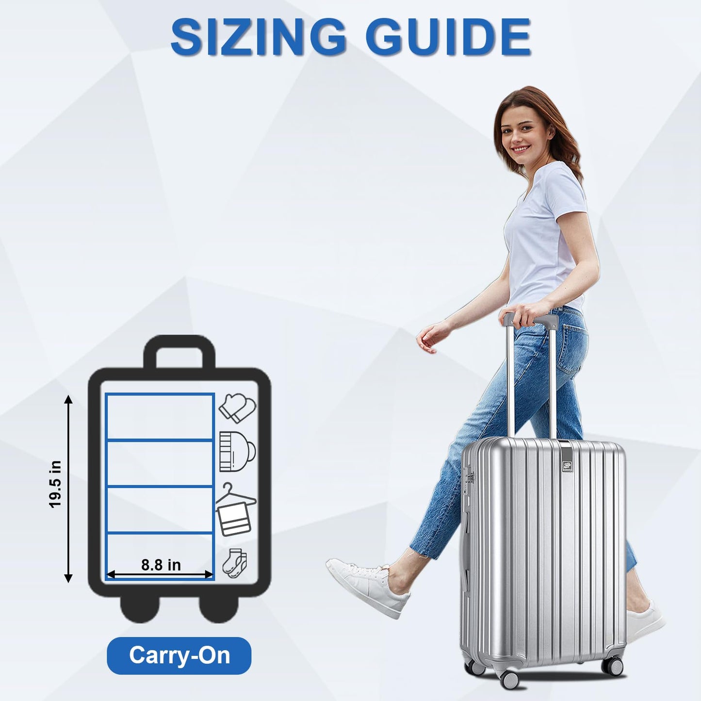 Olosar Suitcase Organizer, Travel Luggage Organizer Portable Hanging Travel Shelves Collapsible