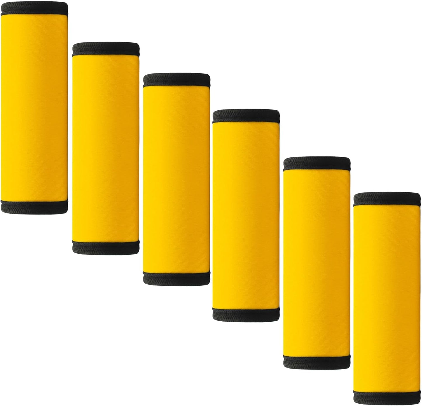 Luggage Handle Wrap 6 Pack-Neoprene Luggage Handle Wraps for Suitcase/Beach Bag/Backpacks Bright Suitcase Identifiers Travel Accessories for Airplane (Gold)