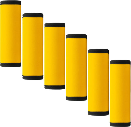 Luggage Handle Wrap 6 Pack-Neoprene Luggage Handle Wraps for Suitcase/Beach Bag/Backpacks Bright Suitcase Identifiers Travel Accessories for Airplane (Gold)