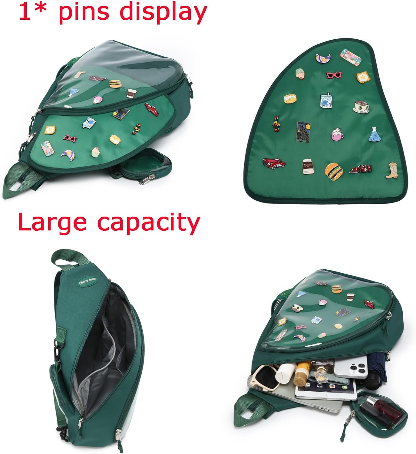 Oxford Ita Bag Kawaii Pin Display Chest Pack Single Shoulder Bag Sport Backpack Hiking Daypack