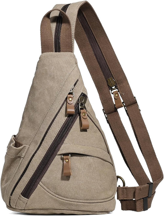 KL928 Sling Bag - Small Crossbody Backpack Shoulder Casual Daypack Rucksack for Men Women