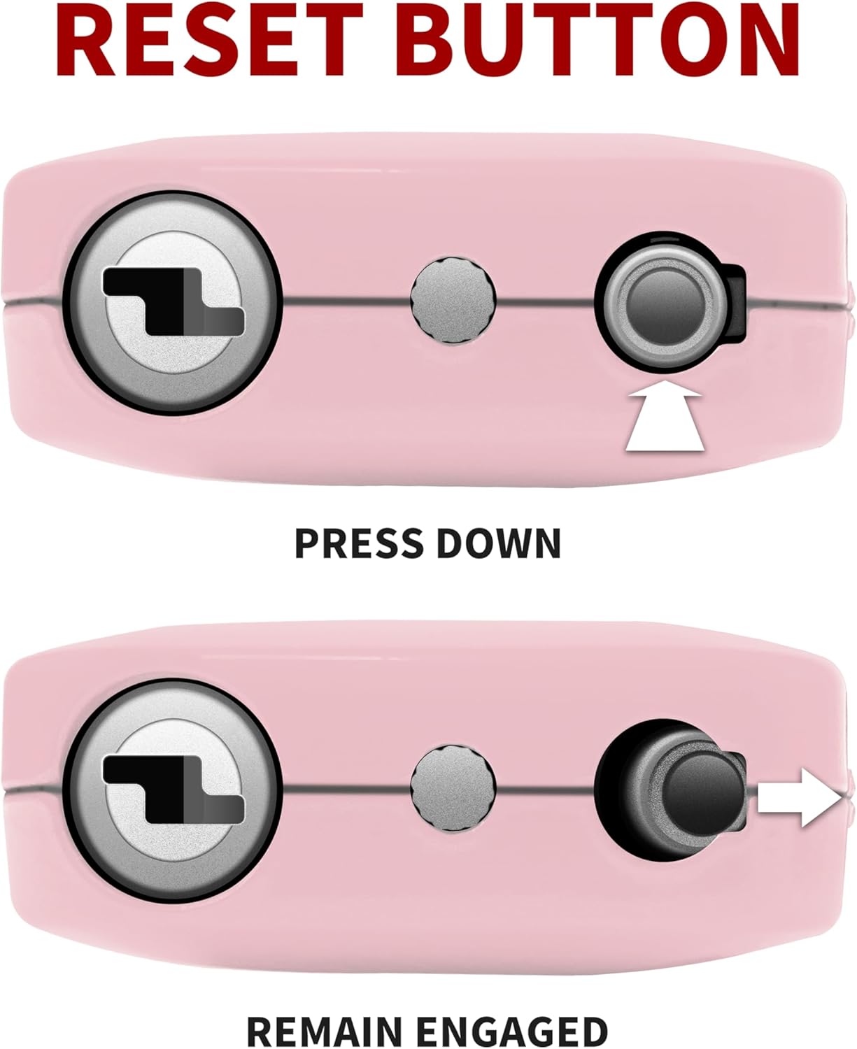 TSA Accepted Luggage Travel Lock, Set-Your-Own Combination Lock for School Gym Locker, Golf Bag, Luggage Suitcase Baggage Locks, Filing Cabinets, Toolbox, Case (Pink, 2 Pack)