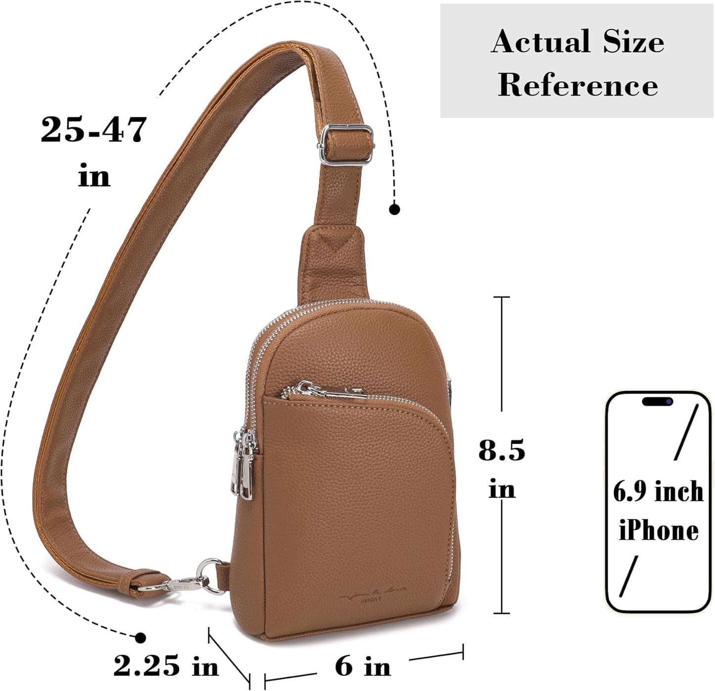 INICAT RFID Blocking Sling Bag Anti Theft Crossbody Bags for Women Travel Fanny Pack Cross Body for Woman Chest Bag