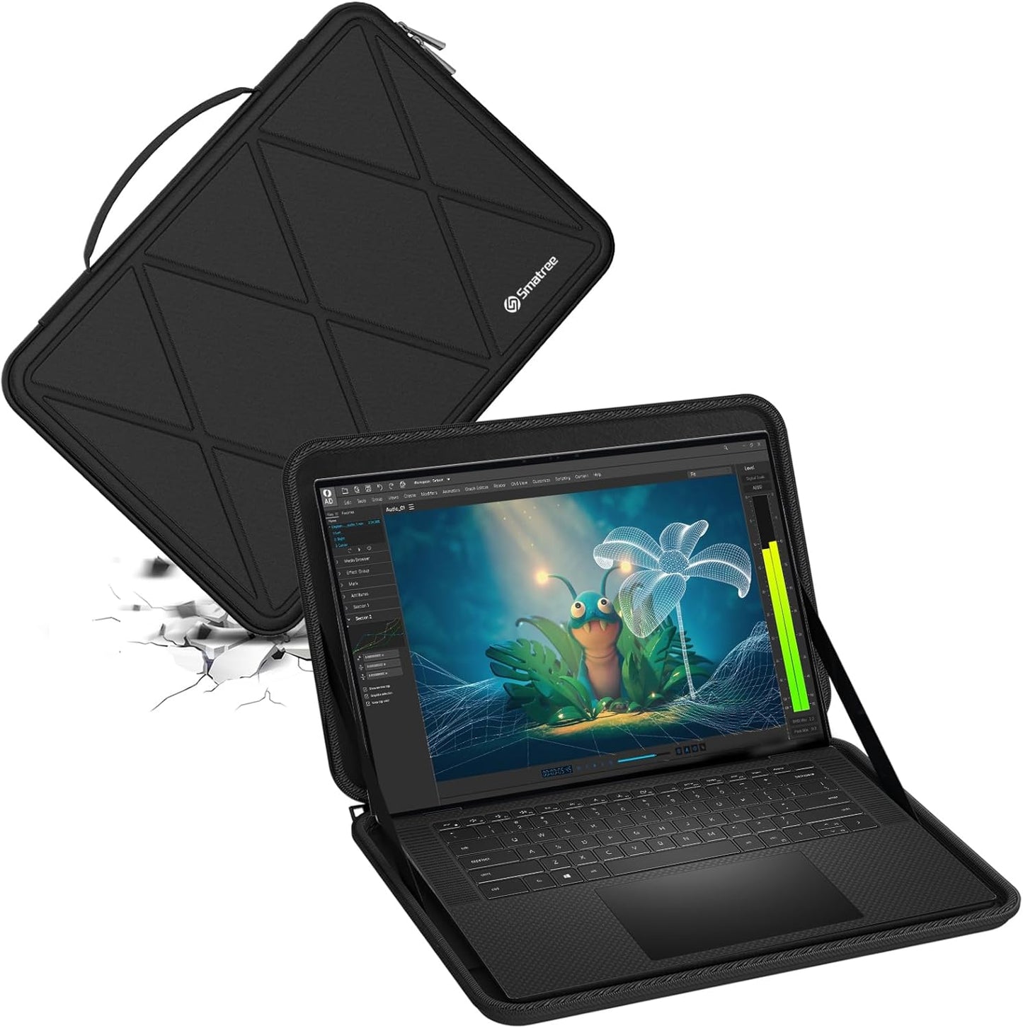 Smatree Hard EVA Protective Sleeve Case Only Compatible for 15 inch Dell Precision 5570 Workstation, for 15.6 inch Dell XPS 15 9530 Laptop Waterproof and Anti-Shock Sleeve (X8267)