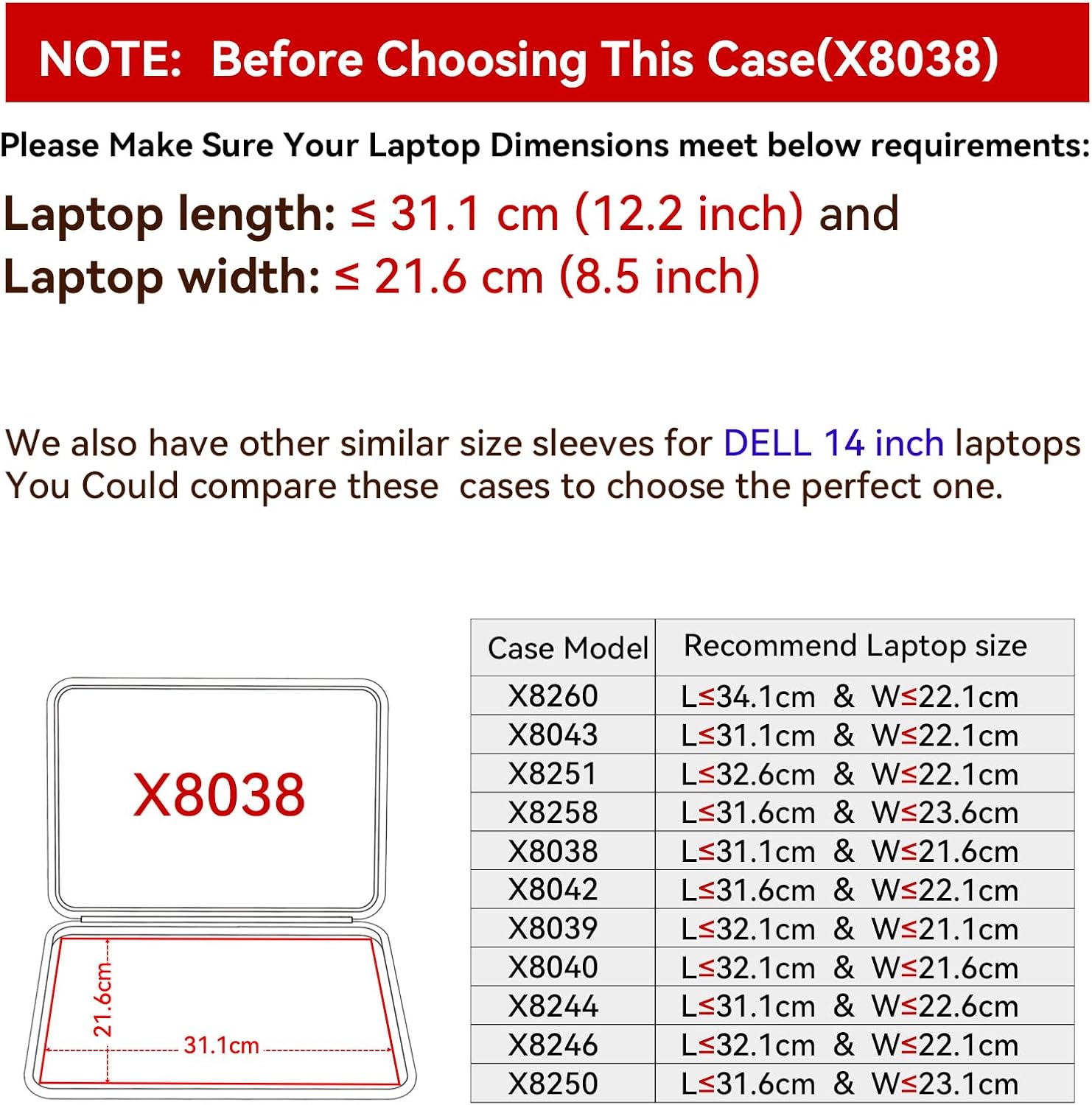 Smatree Hard EVA Protective Sleeve Case Compatible for 14 inch Dell Pro 14 Premium (PA14250), for
