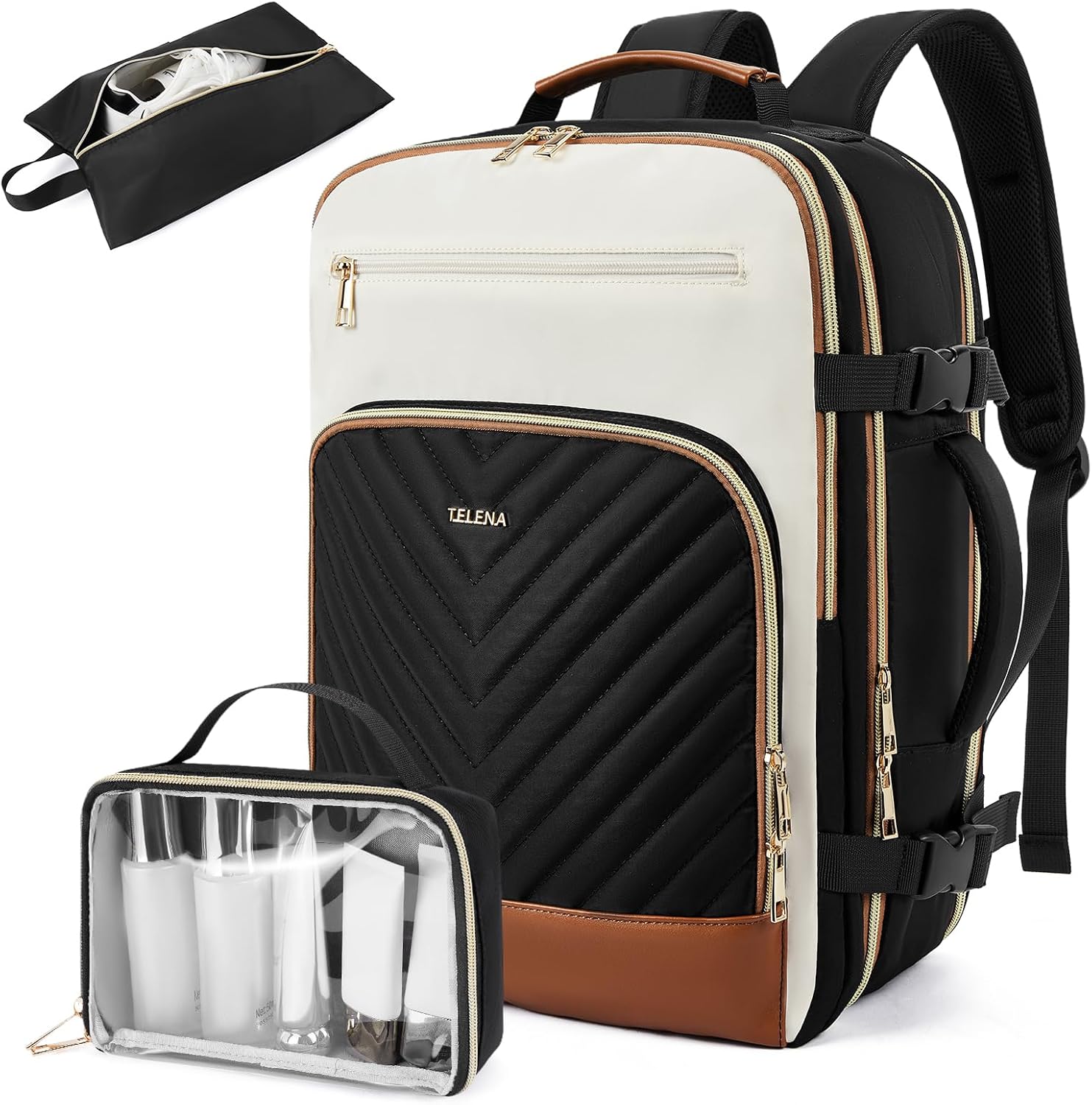 Telena Travel Backpack for Women, 15.6 inch Laptop Backpack TSA Carry on Backpack Personal Item