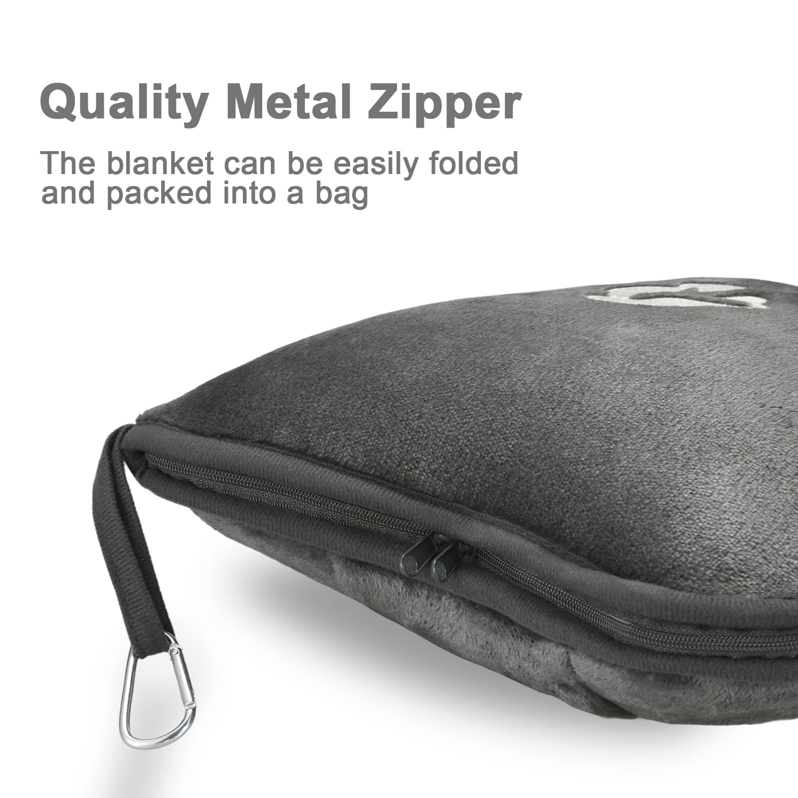 Travel Blanket and Pillow Compact, Premium Soft 2 in 1 Airplane Blanket with Soft Bag