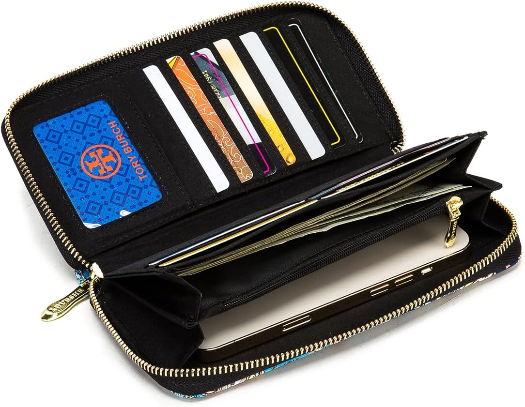 Women Wallet Card RFID For Womens Holder Blocking Credit Small Zipper Purse Pocket Bifold Slim Coin ID Ladies Wristlet Clutch Large Capacity Window Case Travel Zip Women's