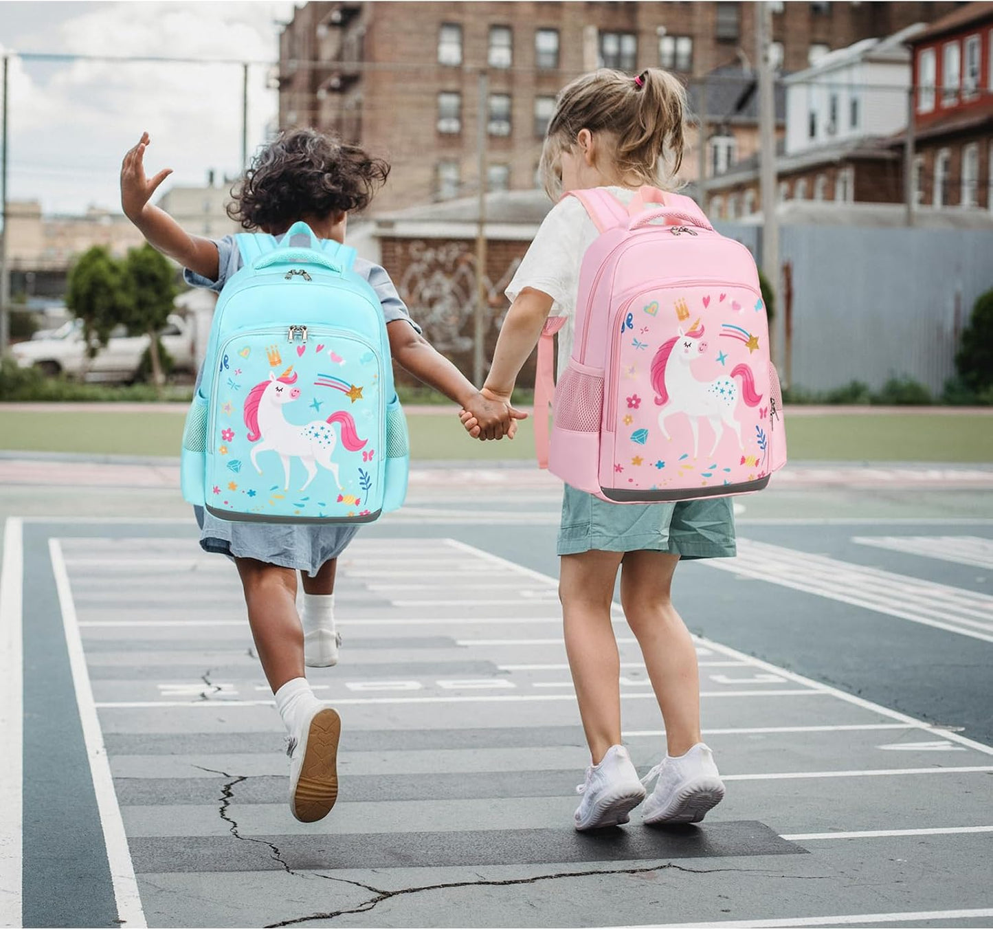 Octsky Backpack for Girls Kids School Backpacks with Lunch Box Preschool Kindergarten BookBag Set