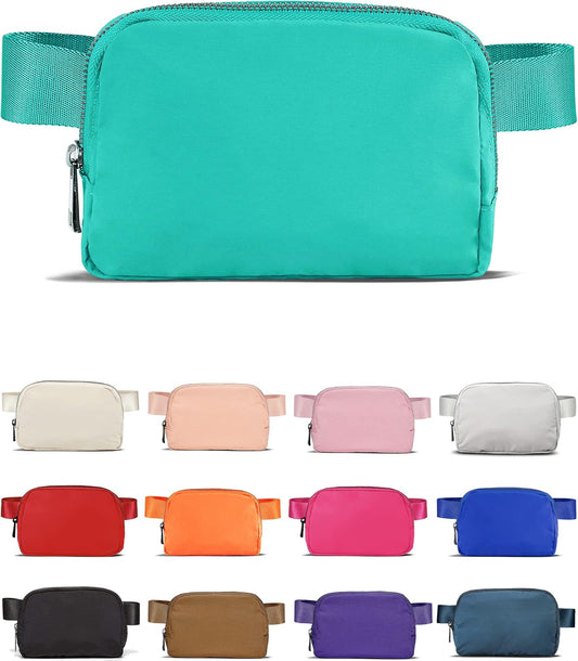 Waist Belt Bag for Women Lulu Dupes Mini Small Crossbody Purse Sling Cute Fashion Waterproof Fanny Pack Over The Shoulder Bags Fashionable Travel Running Belt Pouch Bum Bag Peppermint Green