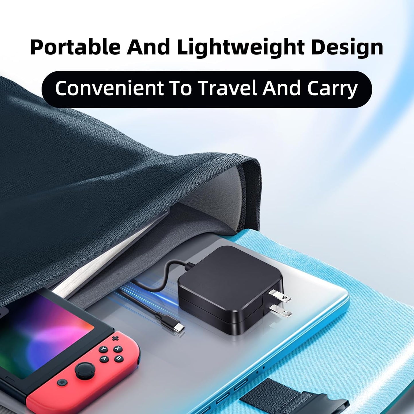 45W USB C Charger for Steam Deck,AC Power Adapter Compatible with Nintendo Switch/Lite/OLED/Switch Dock，iPhone Air/17/16/15,Samsung，Asus Chromebook，PD 3.0 Fast Charging with 5.9FT Type C Cable