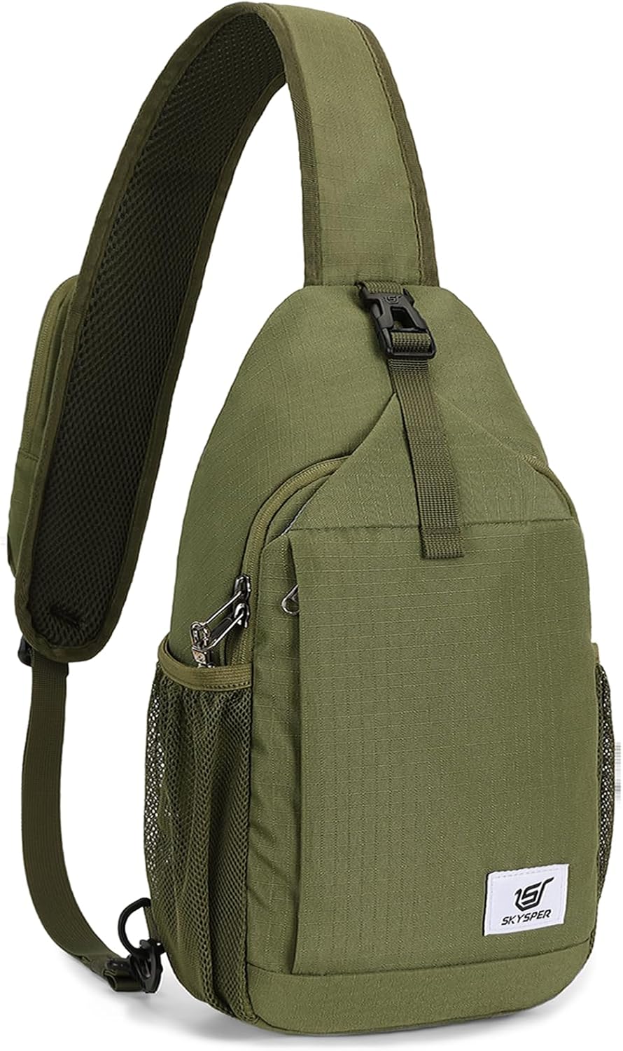 SKYSPER Sling Bag RFID Cross Body Bag Recycled Crossbody Backpack Travel Daypack