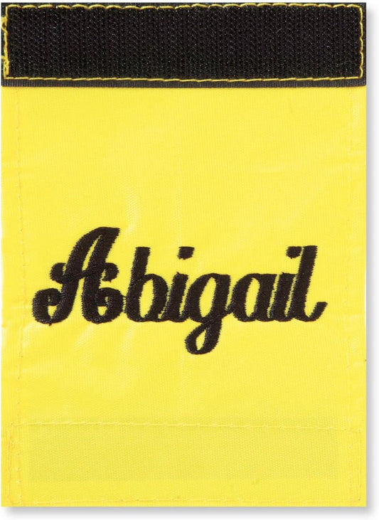 Lillian Vernon Personalized Yellow Luggage Handle Wrap, Heavy Duty Travel ID, Suitcase Identifier, Customize Attachment with Name or Monogram, Adjusts 2" x 4" Closed