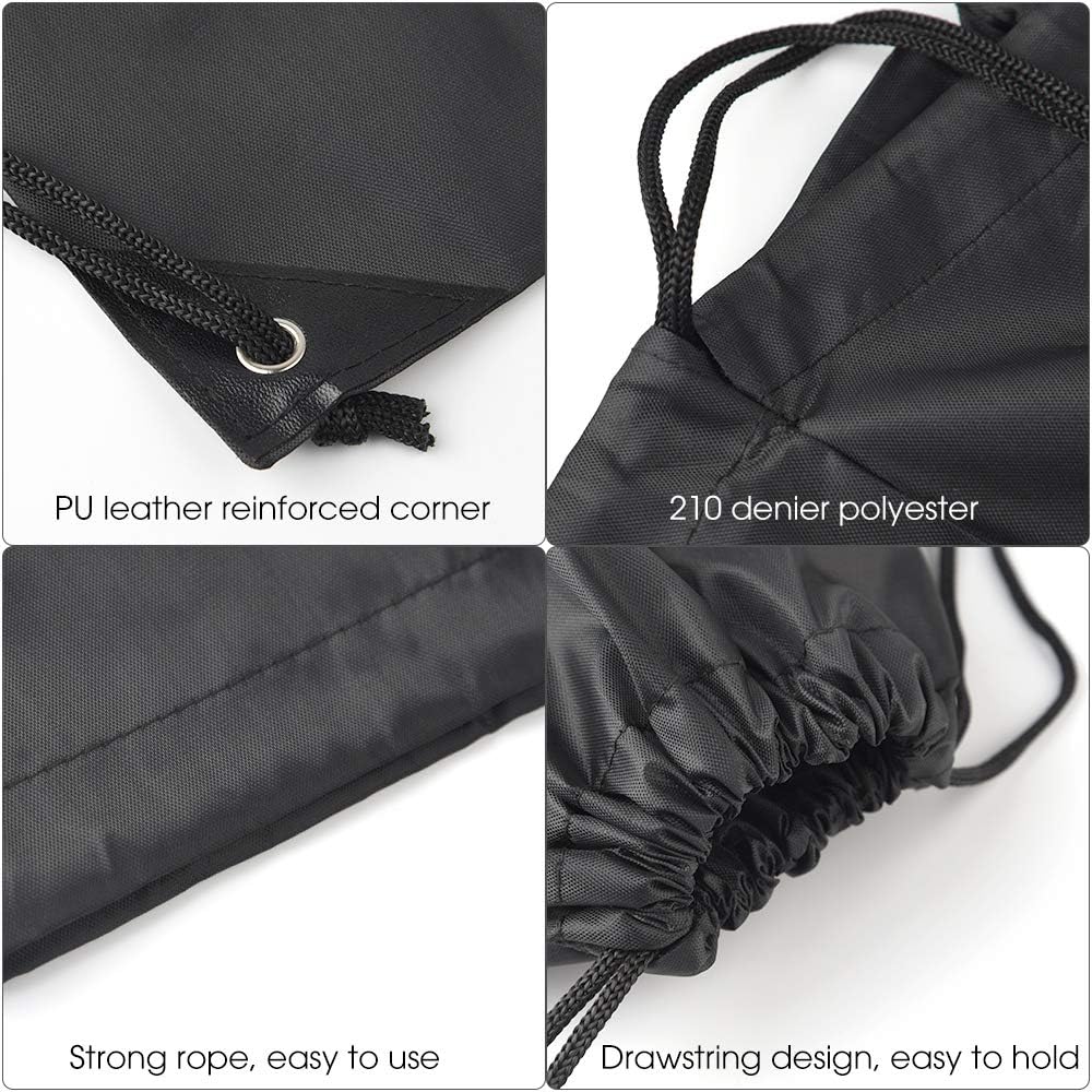 FEPITO 12 Pack Drawstring Backpack Bags Sack Cinch Bag String Backpack for Gym Traveling,Black