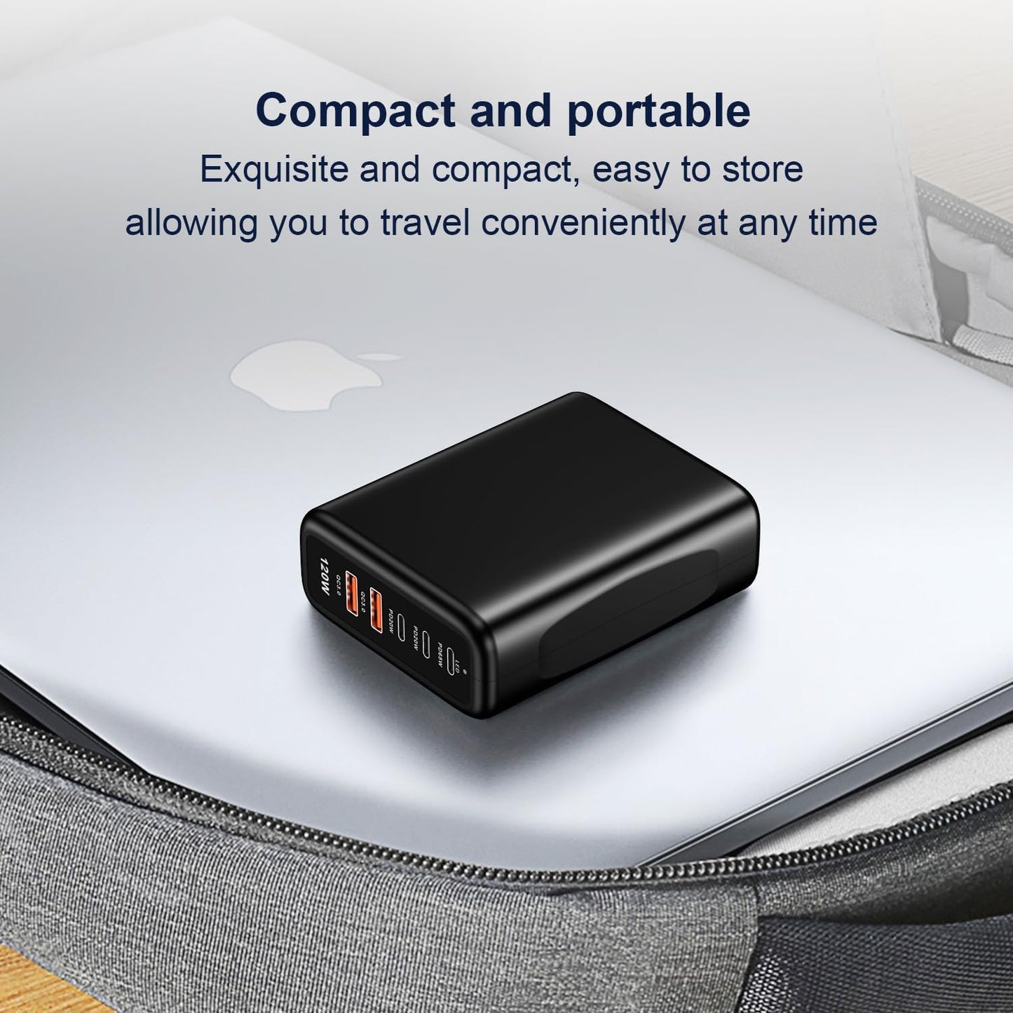USB c Charger Block 120w Multi 5 Port Charger Block with USB Type c qc3.0 Family-Sized Hub USB Strip Compatible with iPhone Android Smartphone