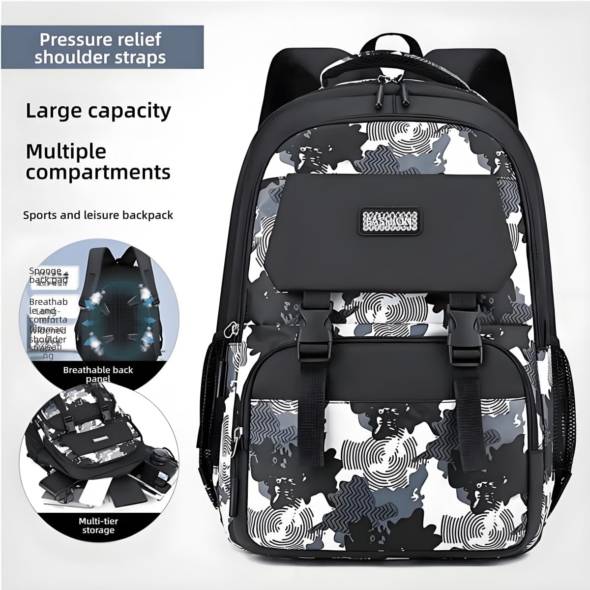 Backpack for Boys Kids School Bags Teen Elementary Middle Student Backpacks 16 inch Laptop Bag Back Packs(Gray Blue)