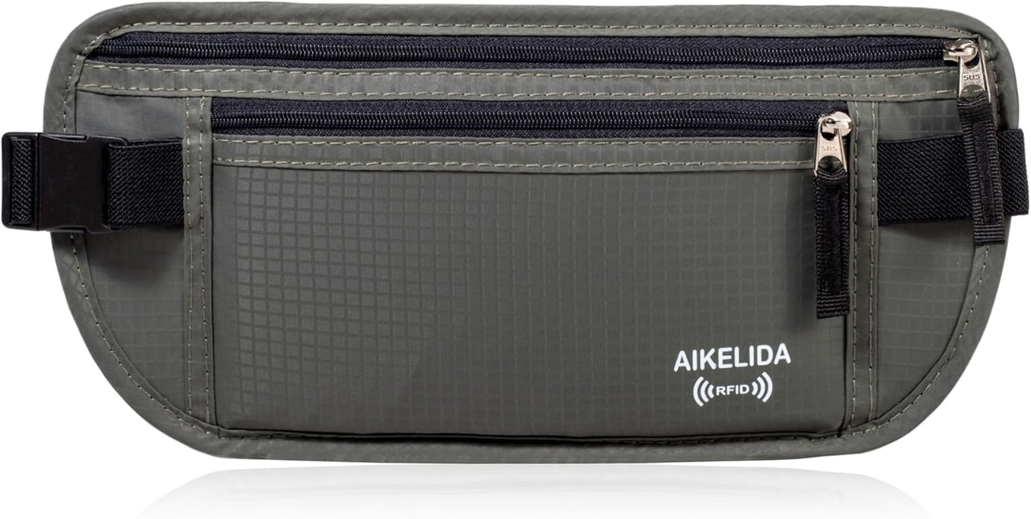 RFID Blocking Passport Holder - Money Belt & Travel Wallet, Travel Belt Bag Fanny Pack for Women Men