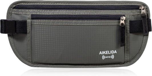 RFID Blocking Passport Holder - Money Belt & Travel Wallet, Travel Belt Bag Fanny Pack for Women Men