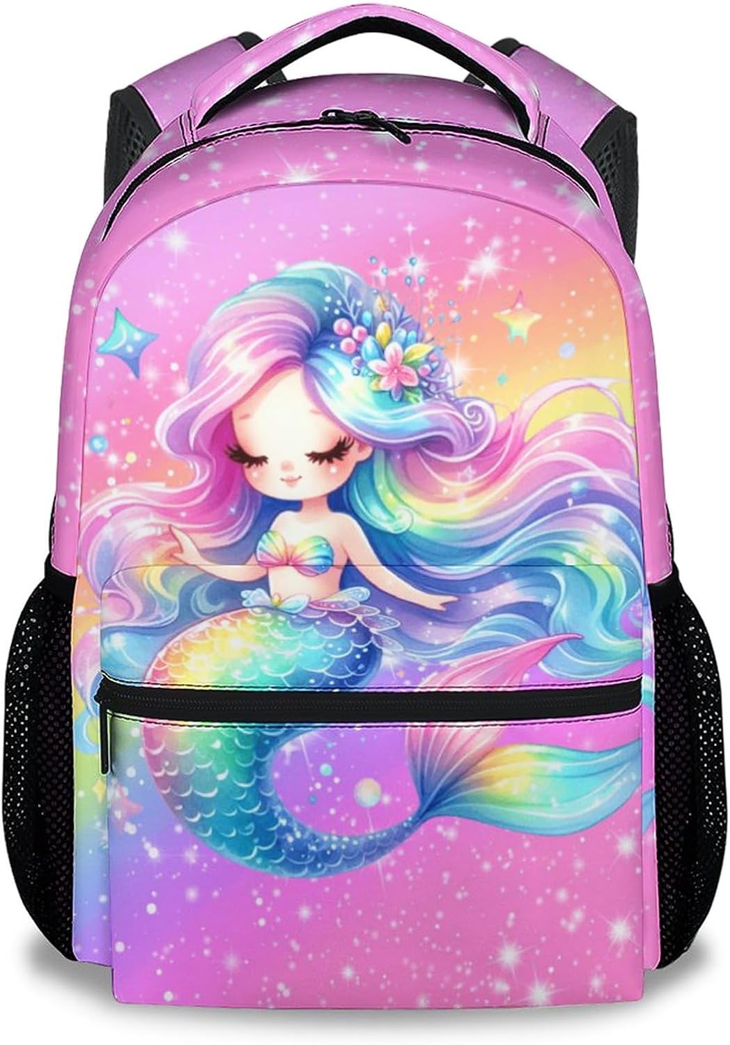 Girl Backpack, Mermaid Backpacks for Kids, 17" Toddler Bookbag for Preschool Kindergarte