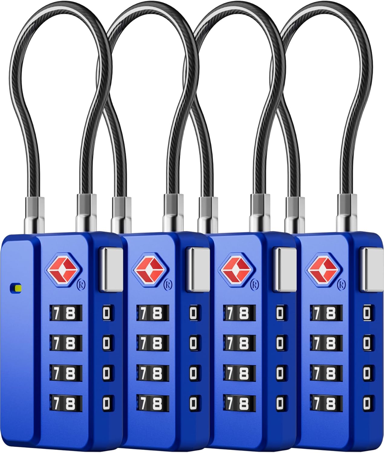 LUGGEX TSA Locks for Luggage, One-Button Reset TSA Approved Luggage Locks, Suitcase Locks, Ease of Use & Durable