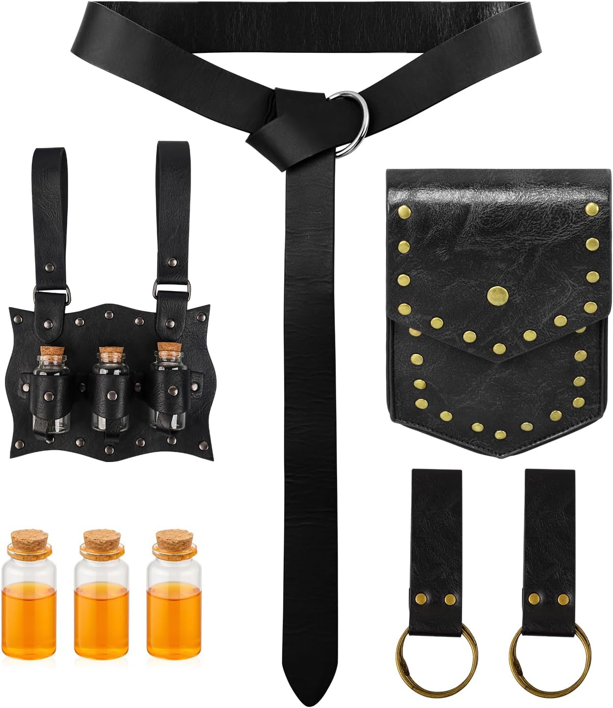 Medieval Belt Pouch Renaissance Belt Leather Waist Bag For Pirate Steampunk Costumes Ren Faire Cosplay LARP Fanny Pack Accessories Chirstmas Gifts