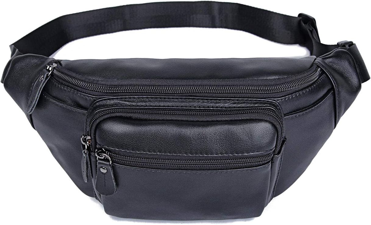 Polare Genuine Leather Fanny Pack/Waist Bag/Organizer (Classic Style)