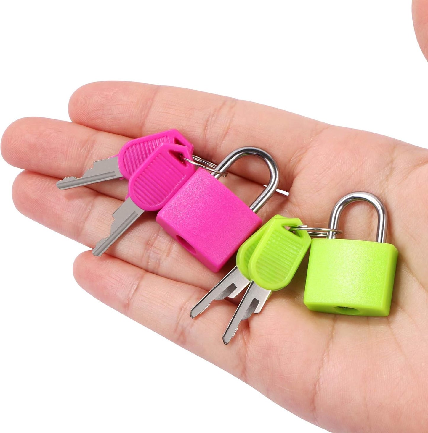 Mini Padlock with Keys, BENBO 5 Packs Multicolor Luggage Locks Small Suitcase Locks Metal Mini Padlocks Schoolbag Locker Backpack Padlock for School Gym, 1.2×0.9Inch