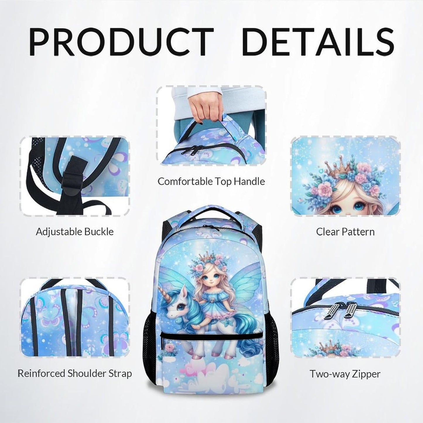 School Backpack for Girls - Unicorn Backpack for Unicorn Lovers - Fairy Kids Bookbag School