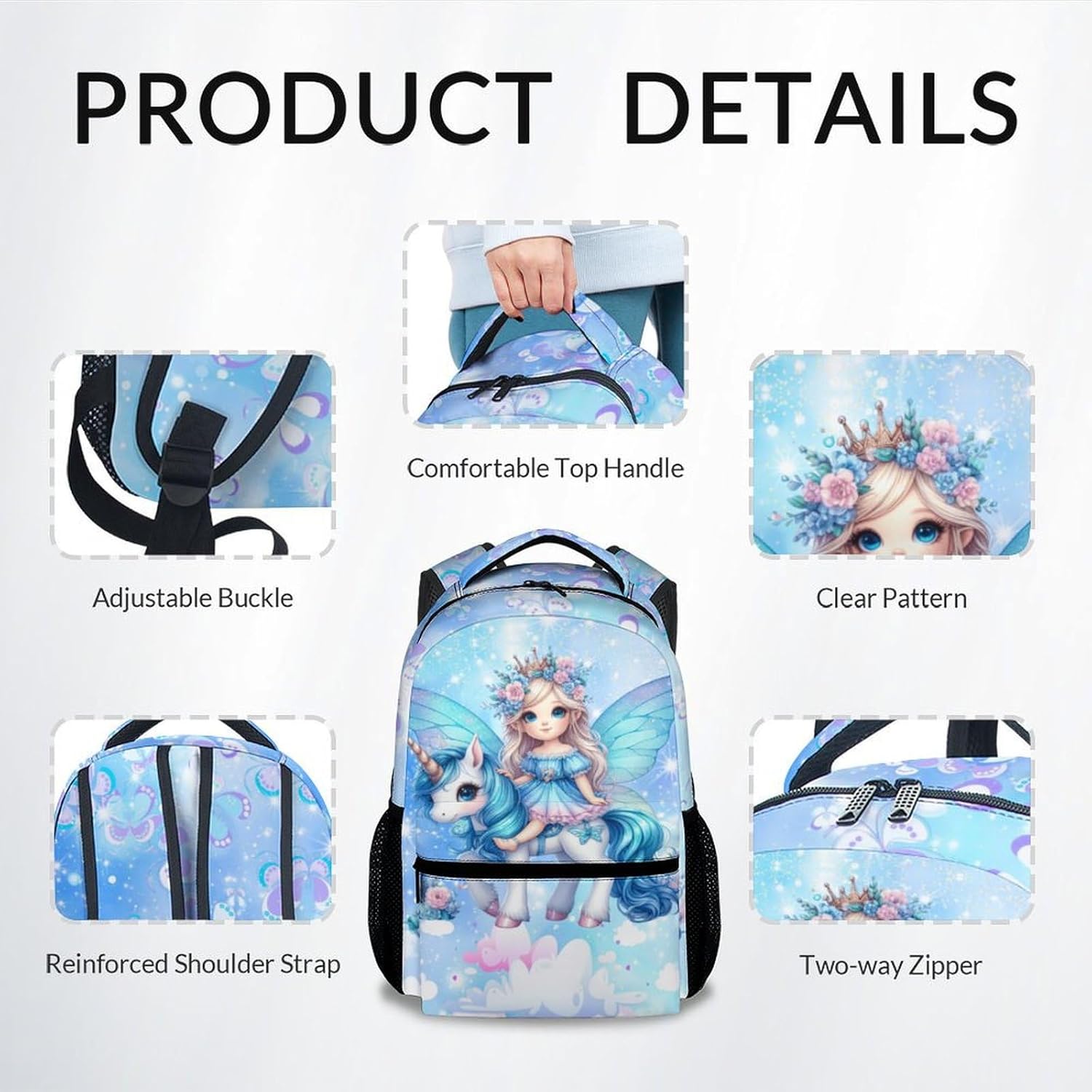 School Backpack for Girls - Unicorn Backpack for Unicorn Lovers - Fairy Kids Bookbag School