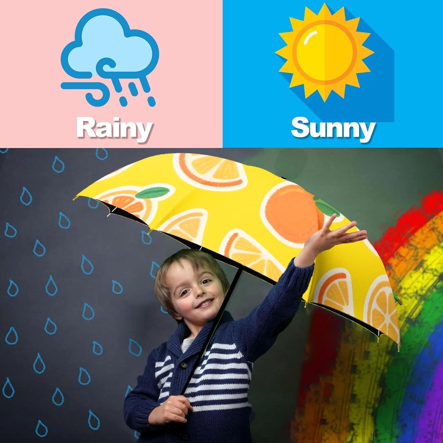 Small Travel Folding Umbrella for Girl, Portable, UV, SunShade, Compact, Automatic, Rain & Wind