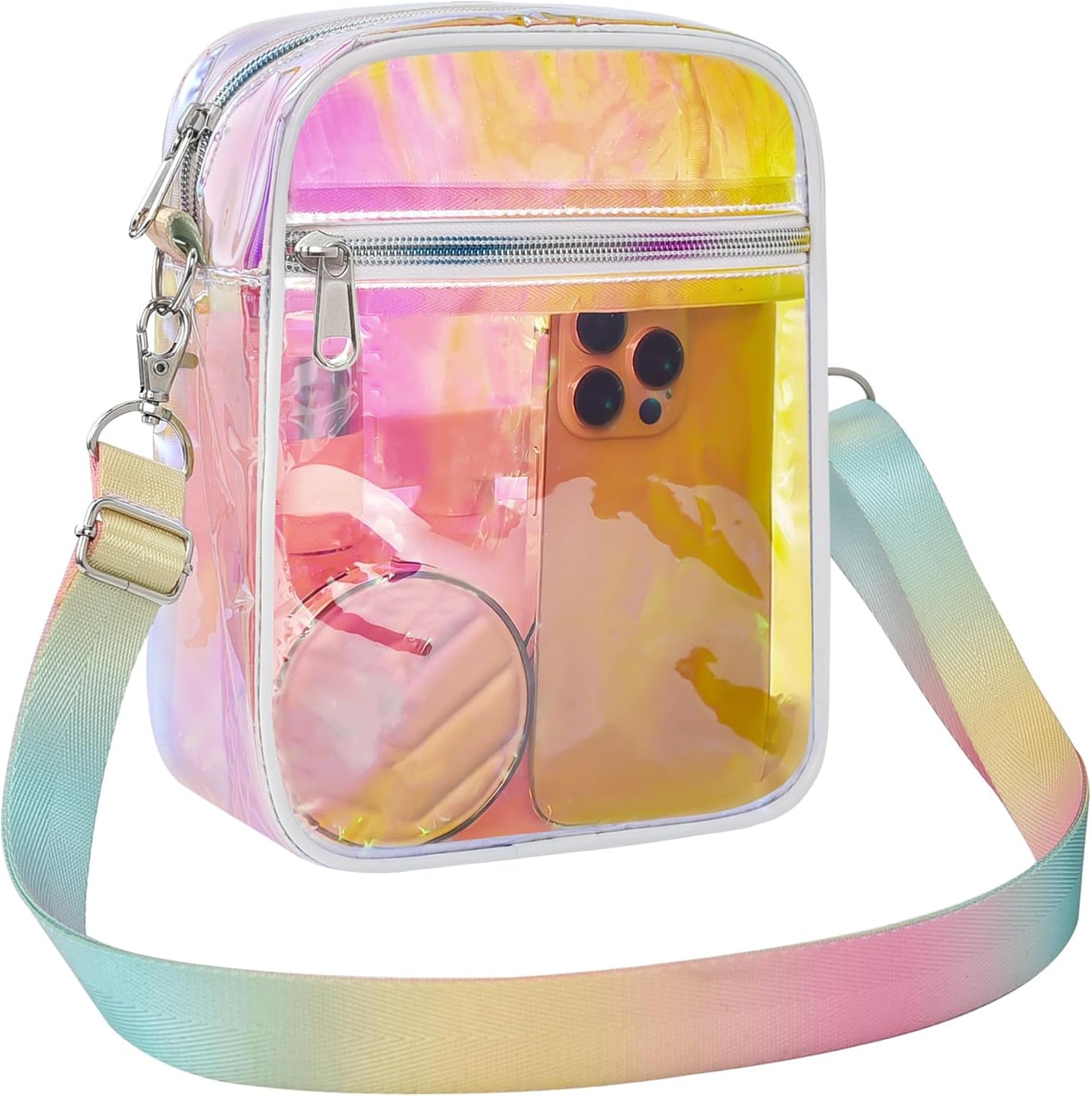 USPECLARE Clear Purse Stadium Transparent Messenger Bag Stadium Approved for Men and Women Clear CrossBody Bag