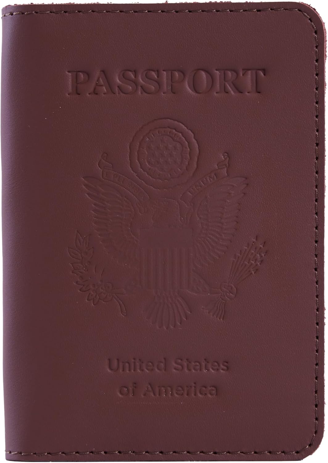 INCARNE US Passport Cover Clear - Travel Passport Wallet - Leather Passport Holder for Women Men Family with Card Slots & Note Compartmen - Sleeve Protector - Genuine Leather - Classic Brown