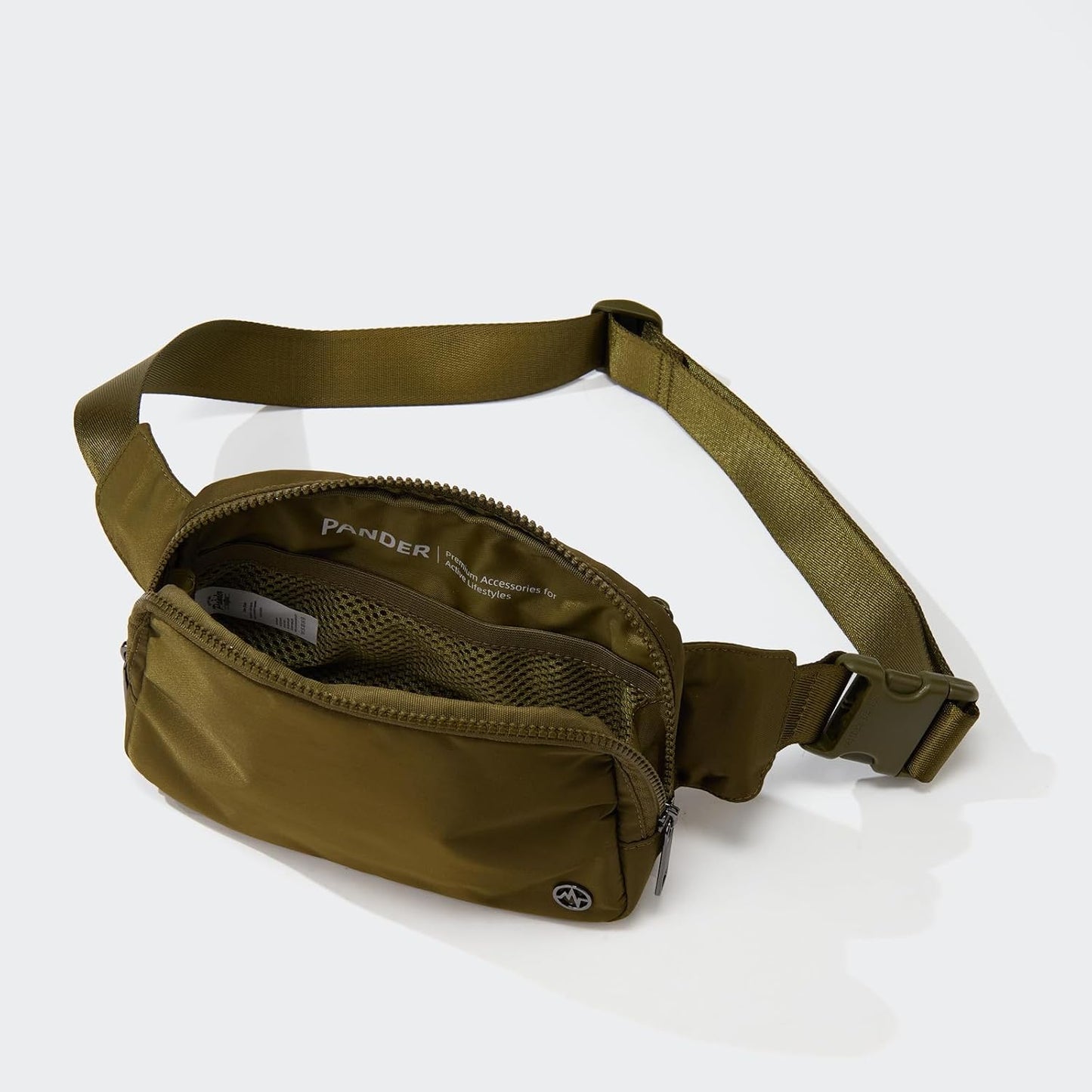 Pander Belt Bag Large 2L, Nylon Fanny Pack Purse for Women and Men with Adjustable Strap