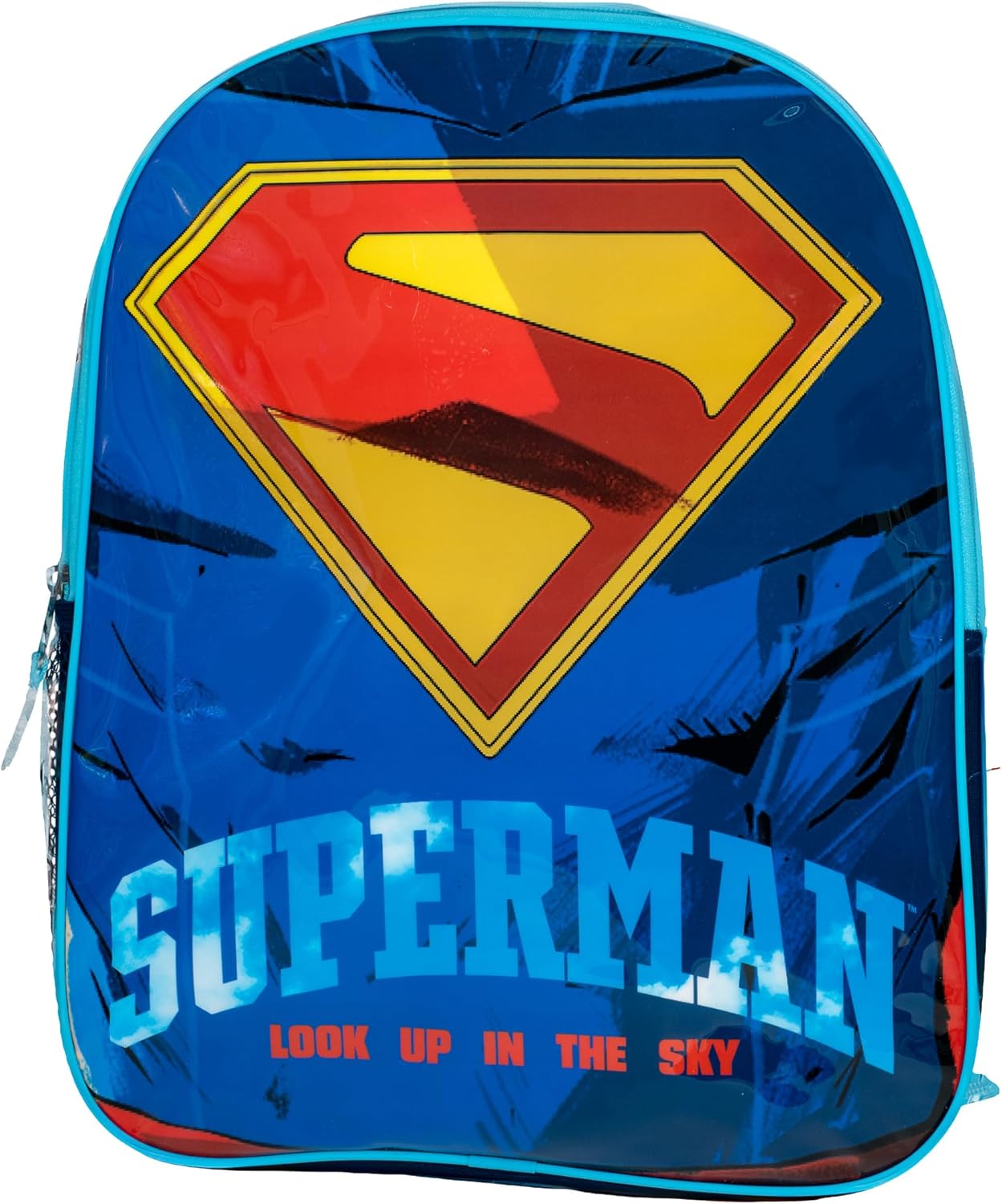 AI ACCESSORY INNOVATIONS Superman Backpack, 15" Superhero School Bag for Boys, Blue