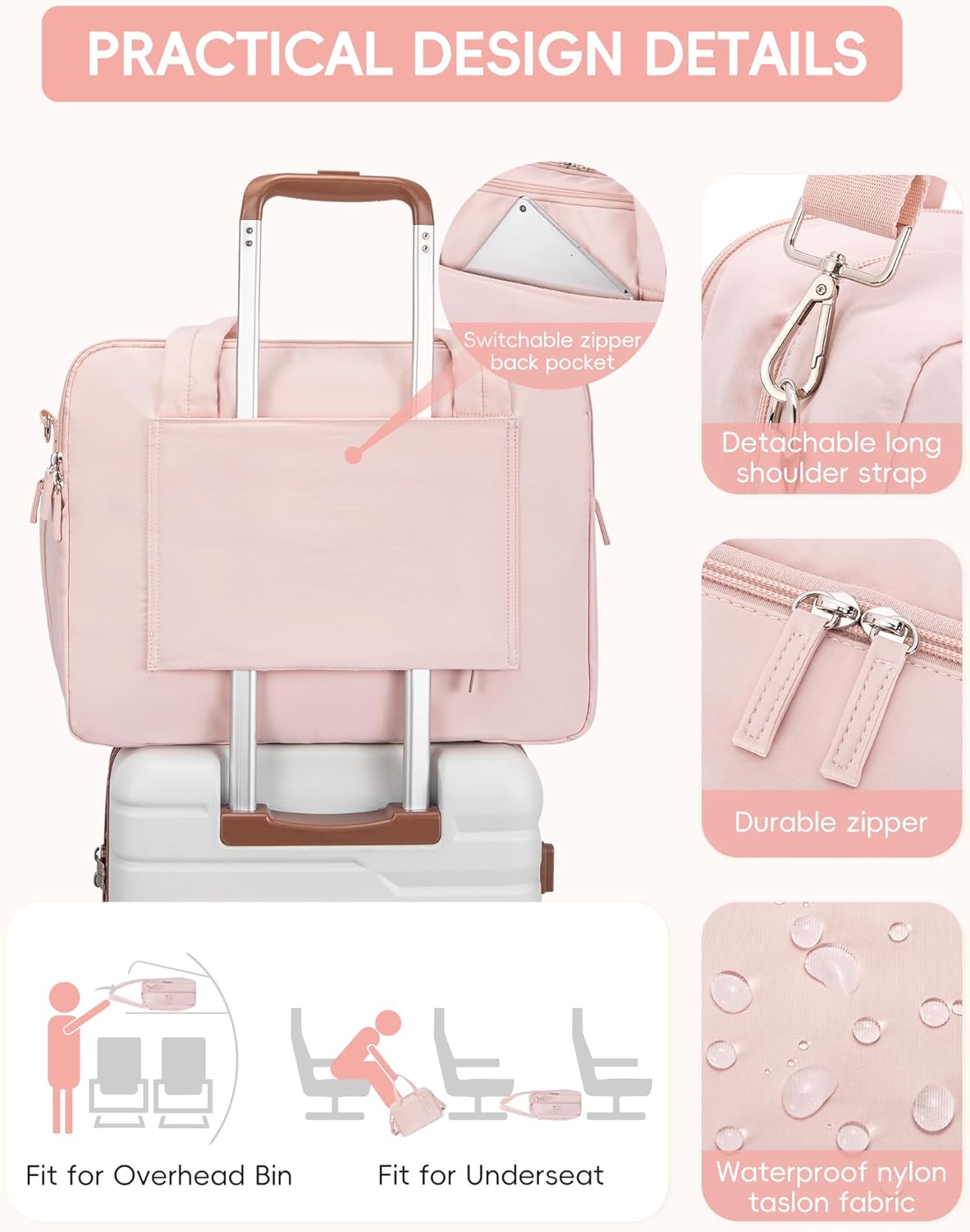 CLUCI Weekender Travel Bag for Women Puffer Tote Bag Carry On Duffle Overnight Bags with Shoe Compartment