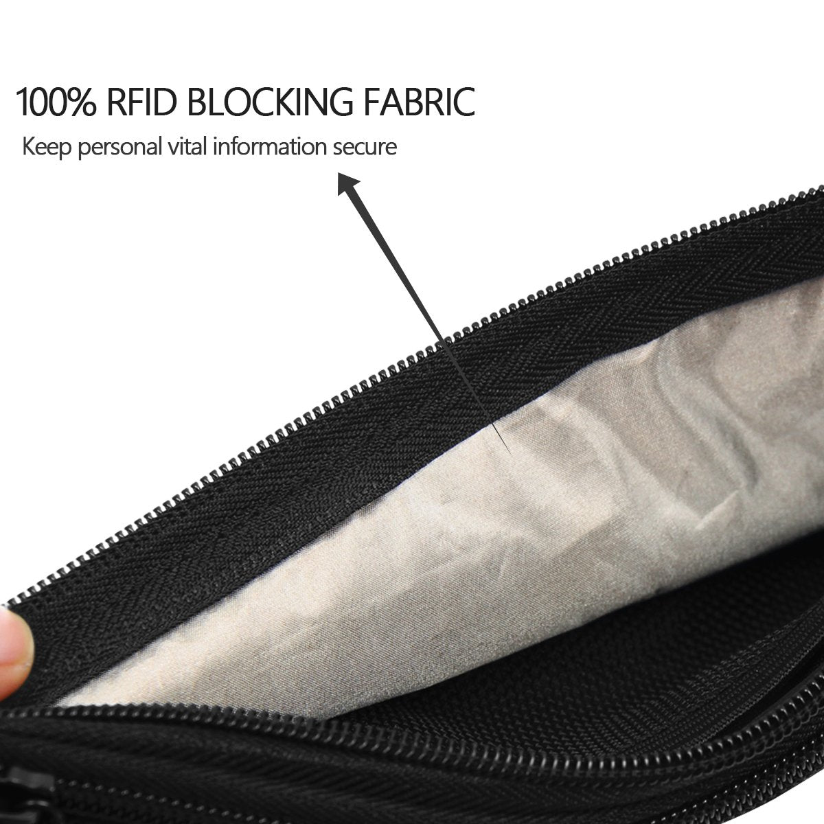 Ryaco Money Belt for Travel, Slim Passport Holder with RFID Blocking Hidden Wallet Travel Pouch