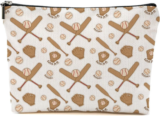 Cute Baseball Mom Makeup Bag - Baseball Coach Travel Accessories - Mothers Day, Christmas, Birthday & Retirement Gift Ideas