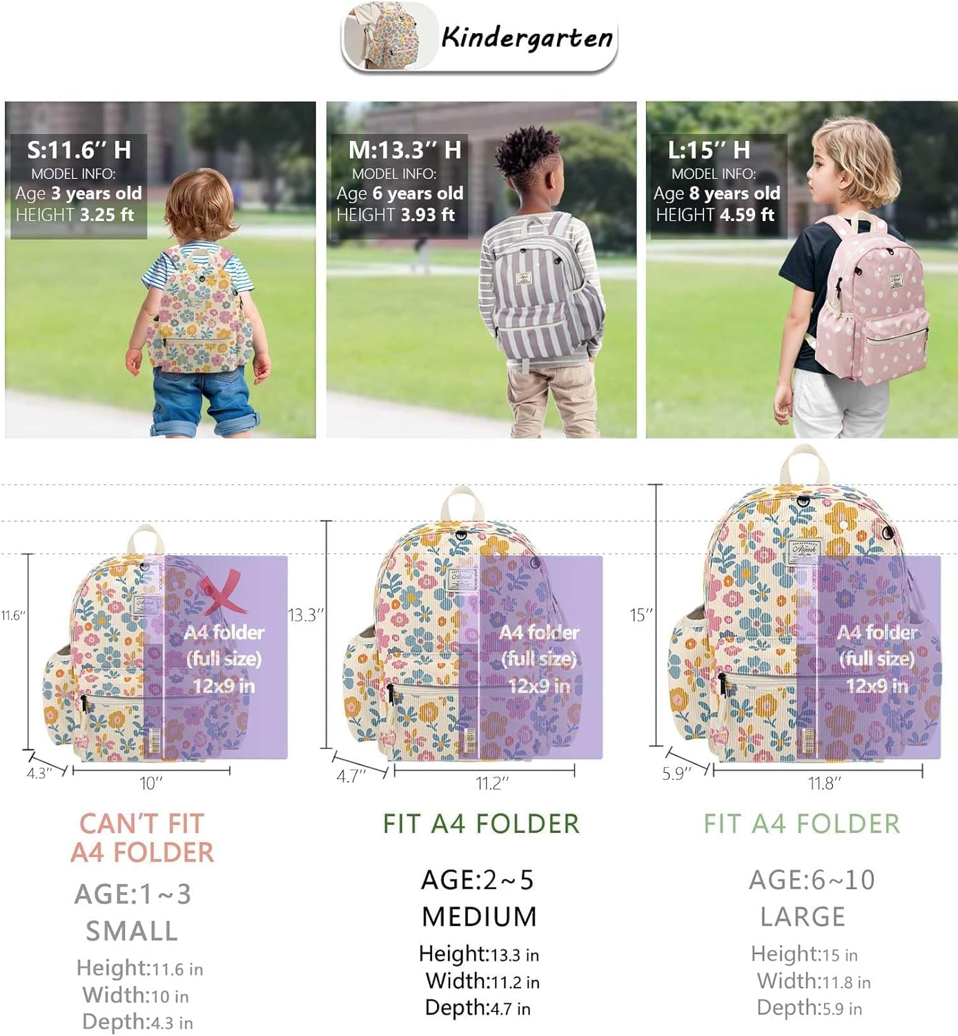 Corduroy Toddler Backpack for Girls 2-5: Preschool Backpack for Girls