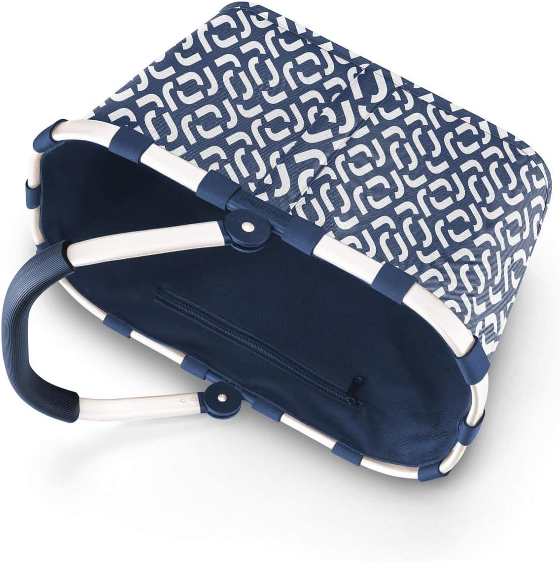 reisenthel carrybag signature navy- Sturdy shopping basket with plenty of storage space and practical inner pocket - Elegant and water-repellent design