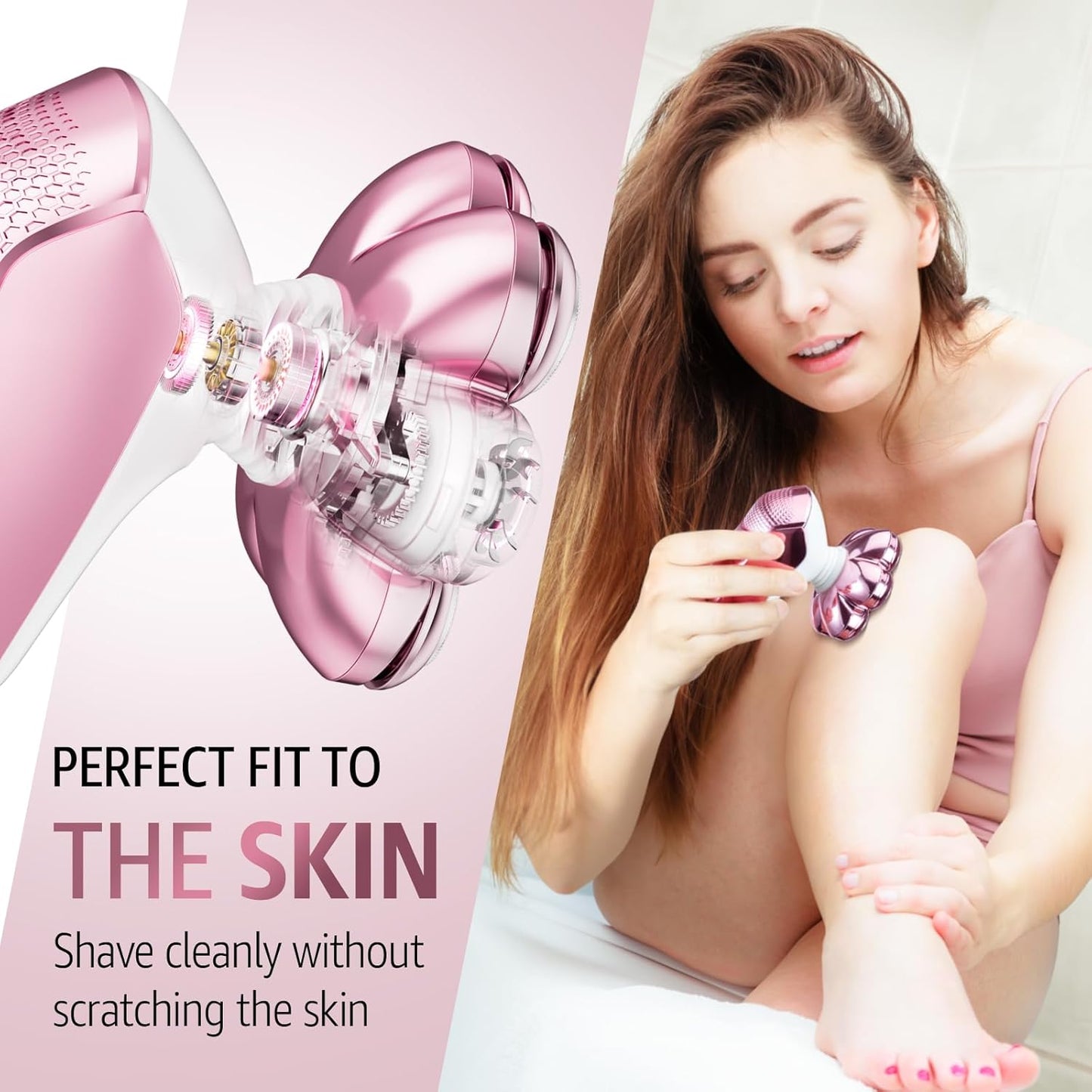 SHPAVVER Electric Razors for Women Legs: Rechargeable Body Shaver - Waterproof Wet Dry Hair Remover - Trimmer for Lady Face Underarms