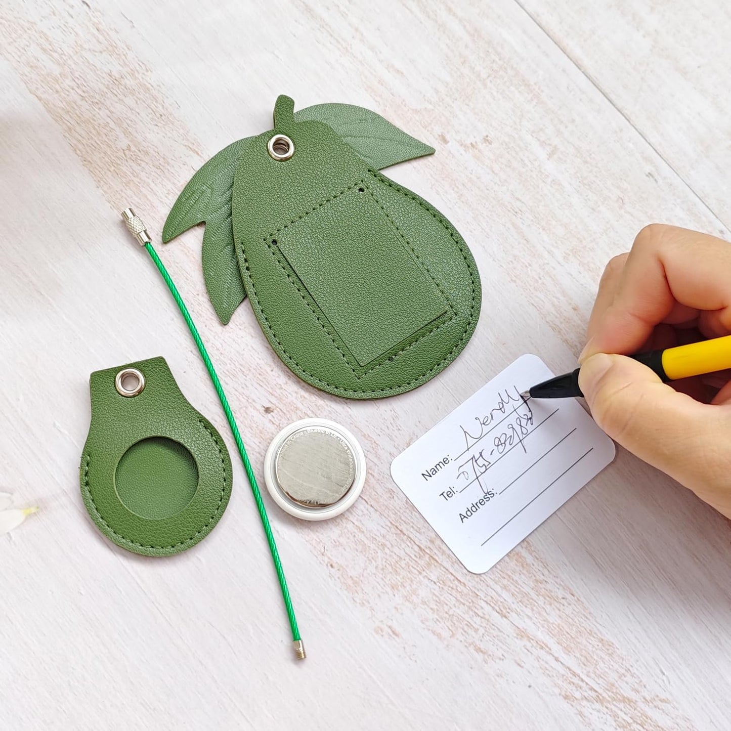 Luggage Tags for Suitcases, Faux Leather Cute & Funny Travel Suitcases Tag with ID Label,Stainless Steel Loop
