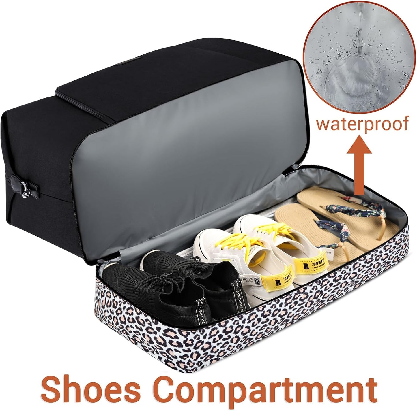Travel Weekender Bag for Women, Overnight Bag with Shoe Compartment Oversized Travel Duffel Bag Carry On Tote 21"